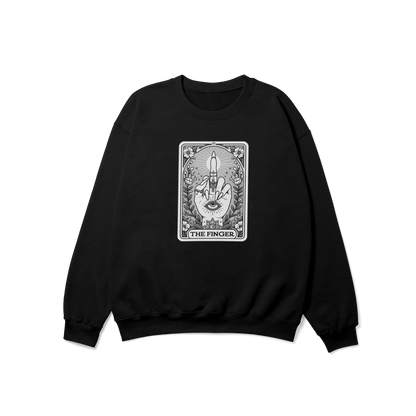 The Finger Funny Tarot Card Crewneck Sweatshirt