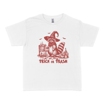 Trick or Trash Racoon Halloween Baby Tee