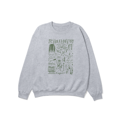 folklore Album Tracks Taylor Crewneck Sweatshirt