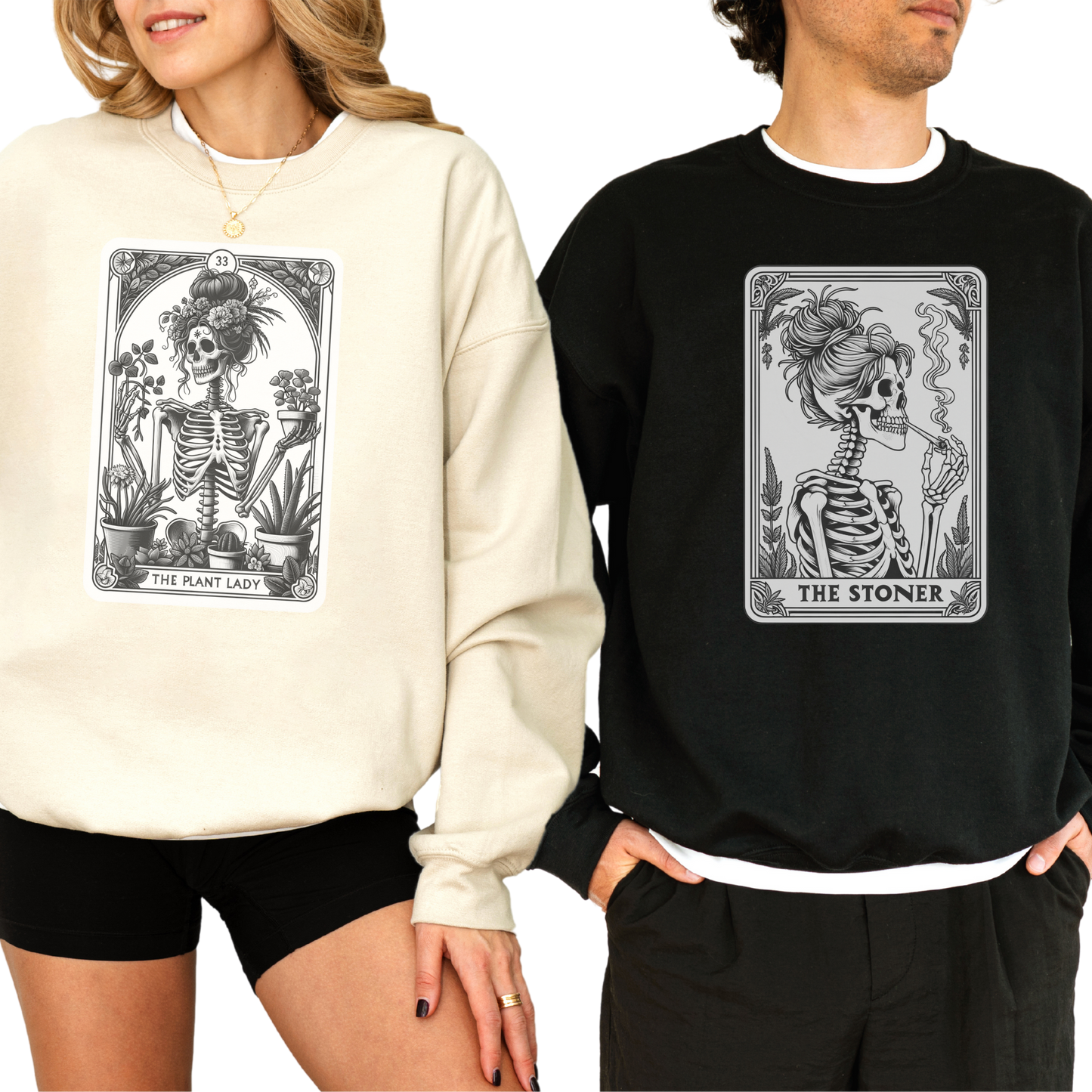 The Plant Lady Funny Tarot Card Crewneck Sweatshirt