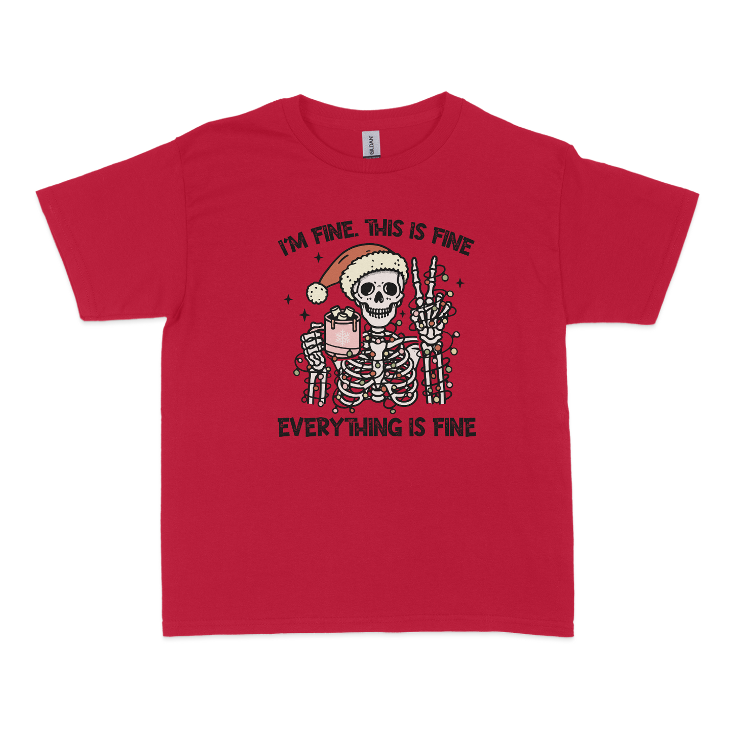 I'm Fine This is Fine Christmas Baby Tee