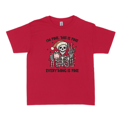 I'm Fine This is Fine Christmas Baby Tee