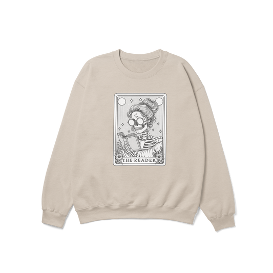 The Reader Funny Tarot Card Crewneck Sweatshirt