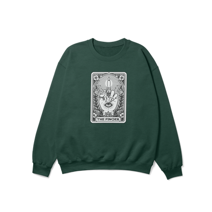 The Finger Funny Tarot Card Crewneck Sweatshirt