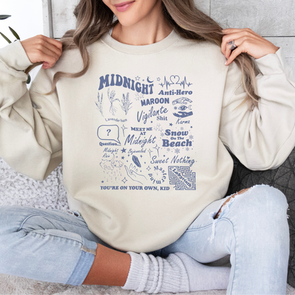 Midnights Lyrics Taylor Crewneck Sweatshirt