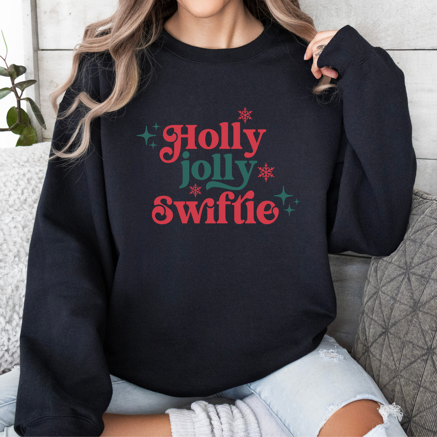 Holly Jolly Swiftie Christmas Crewneck Sweatshirt