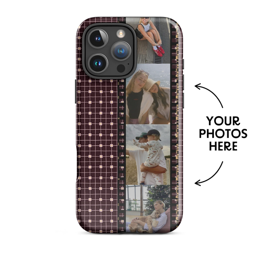 CUSTOM PHOTO Blossom Checkboard Aesthetic iPhone Case