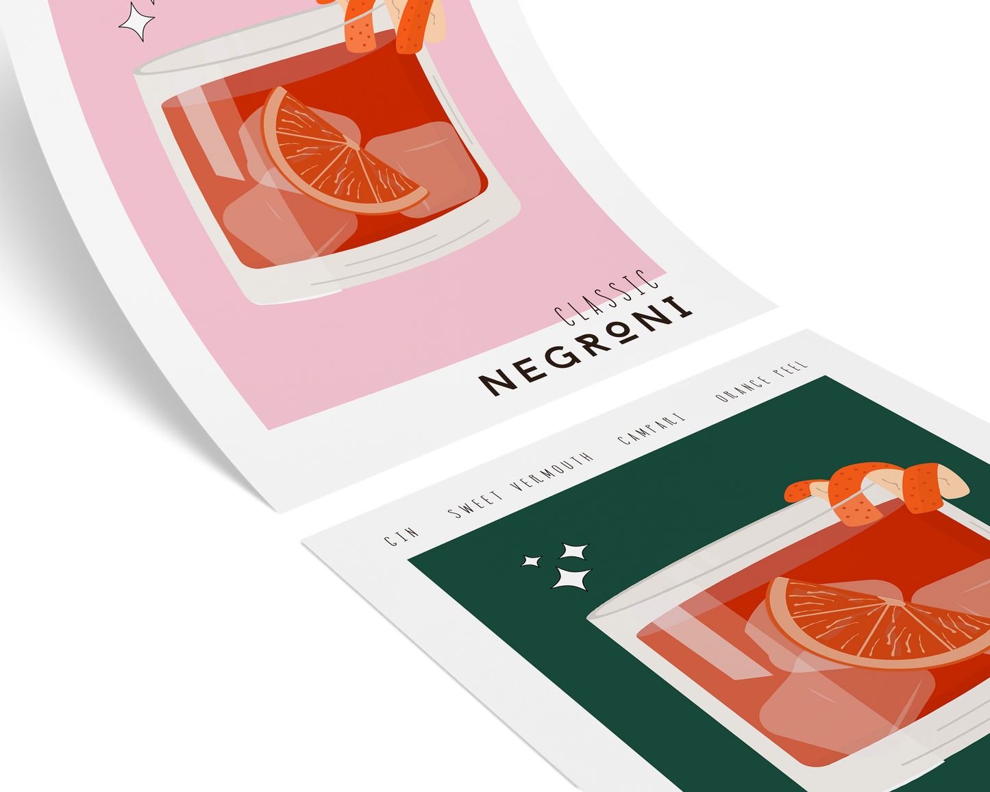 Negroni Cocktail Poster