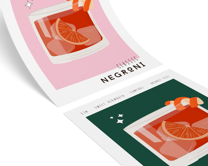 Negroni Cocktail Poster