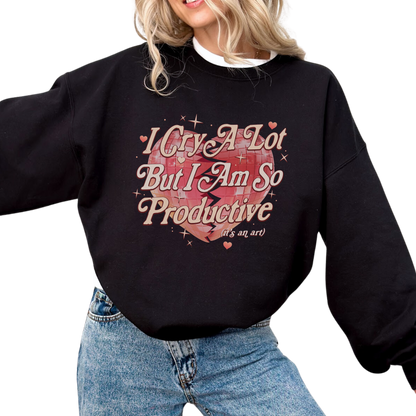 I Cry a Lot But so Productive ICDIWABH Crewneck Sweatshirt