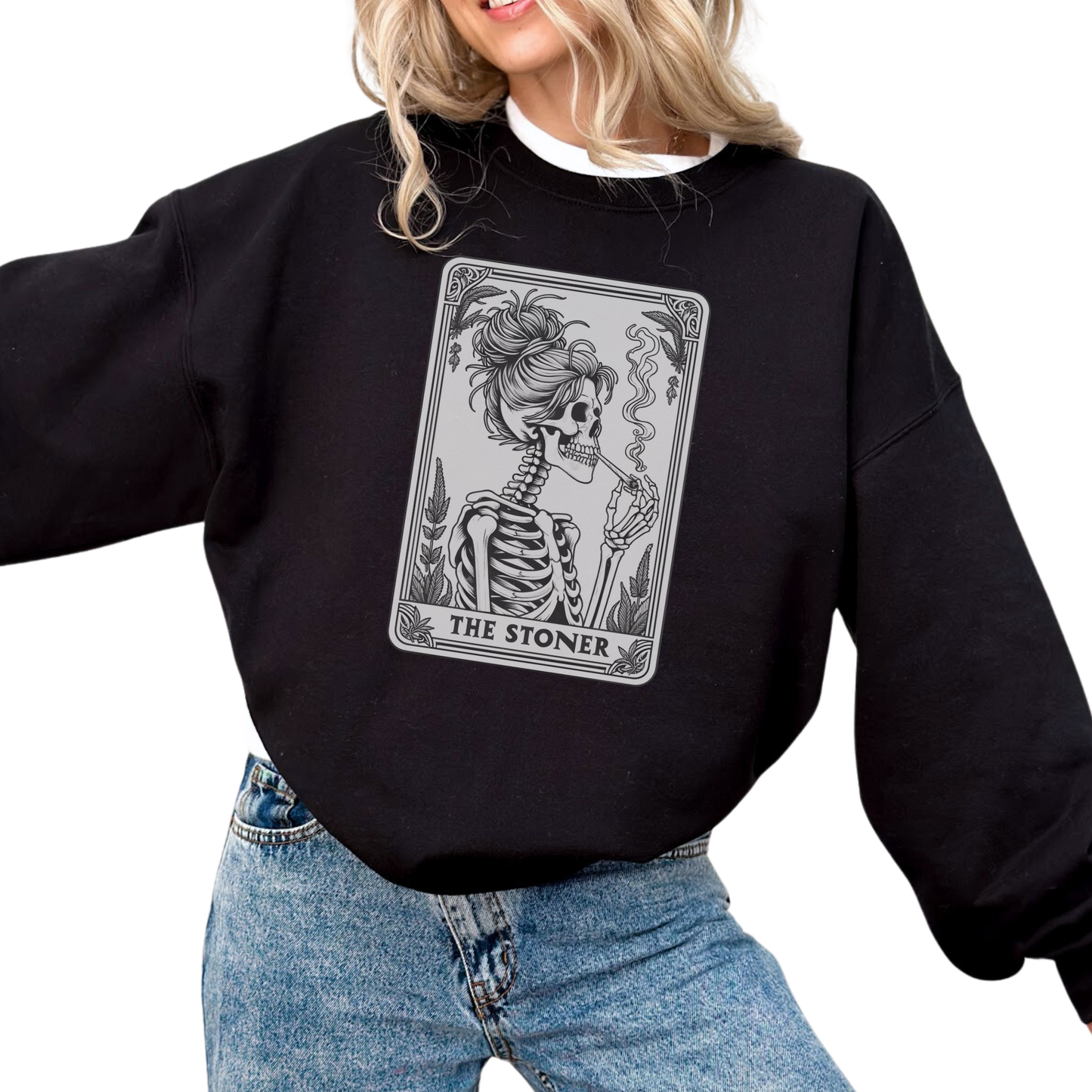 The Stoner Funny Tarot Card Crewneck Sweatshirt