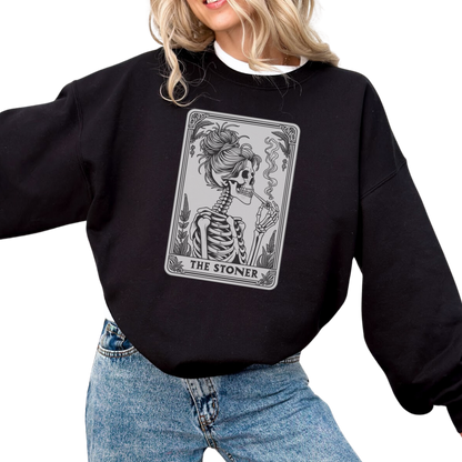 The Stoner Funny Tarot Card Crewneck Sweatshirt