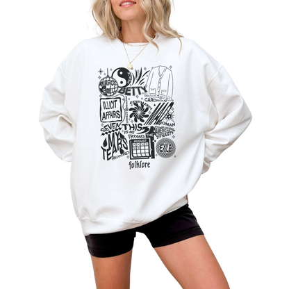 folklore Album Lyrics Taylor Crewneck Sweatshirt