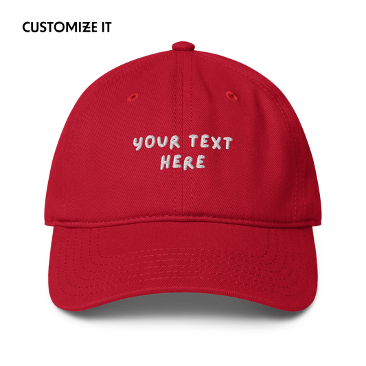 CUSTOM Your Text Playful Embroidered Baseball Cap