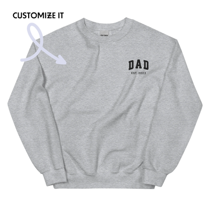 CUSTOM YEAR Dad Embroidered Sweatshirt