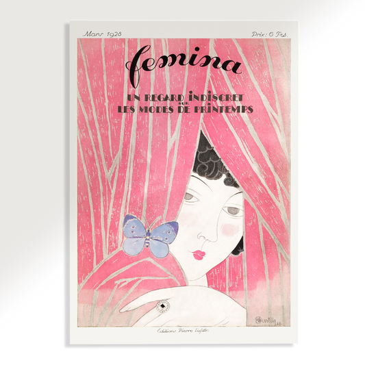 Vintage 1928 Femina Magazine Cover Poster