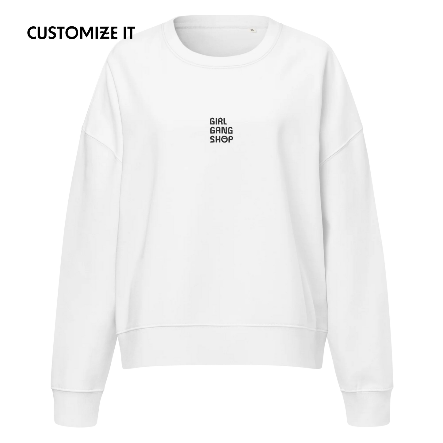 CUSTOM YOUR LOGO Embroidered Women’s Organic Sweatshirt
