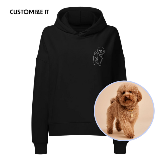 CUSTOM YOUR PET Portrait Embroidered Women’s Organic Hoodie
