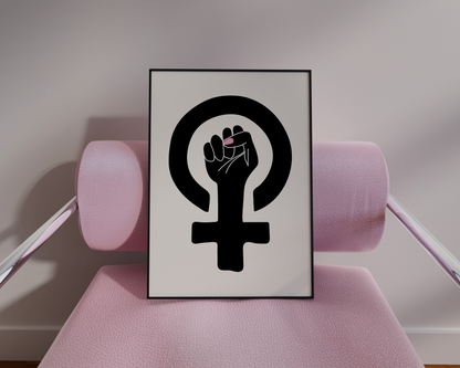 Feminist Girl Power Fist Poster