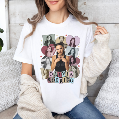 Olivia Rodrigo Collage Band T-Shirt