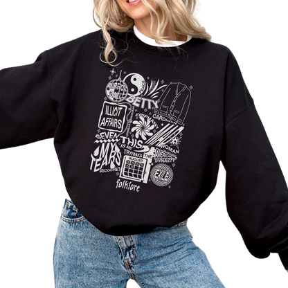 folklore Album Lyrics Taylor Crewneck Sweatshirt