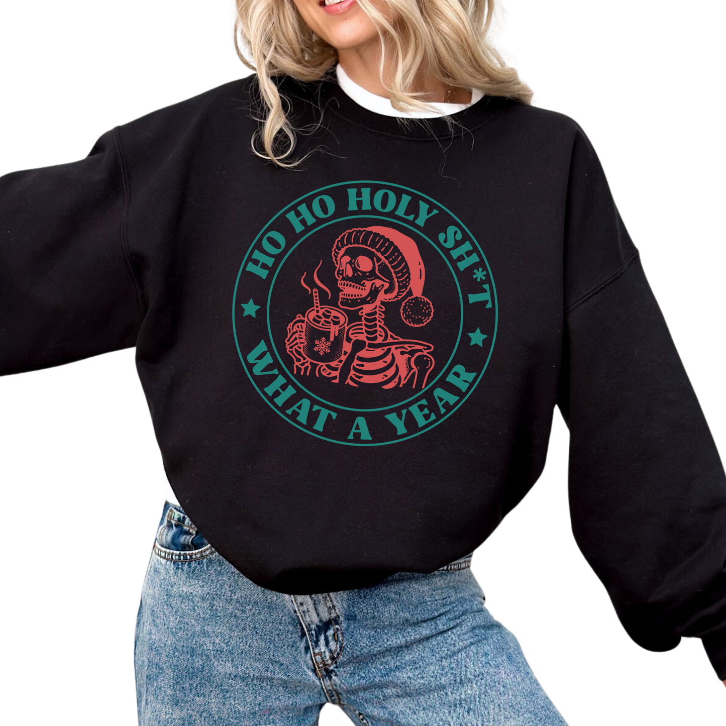 Ho Ho Holy Shit Christmas Crewneck Sweatshirt