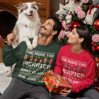 CUSTOM Baby Announcement Matching Christmas Sweatshirt