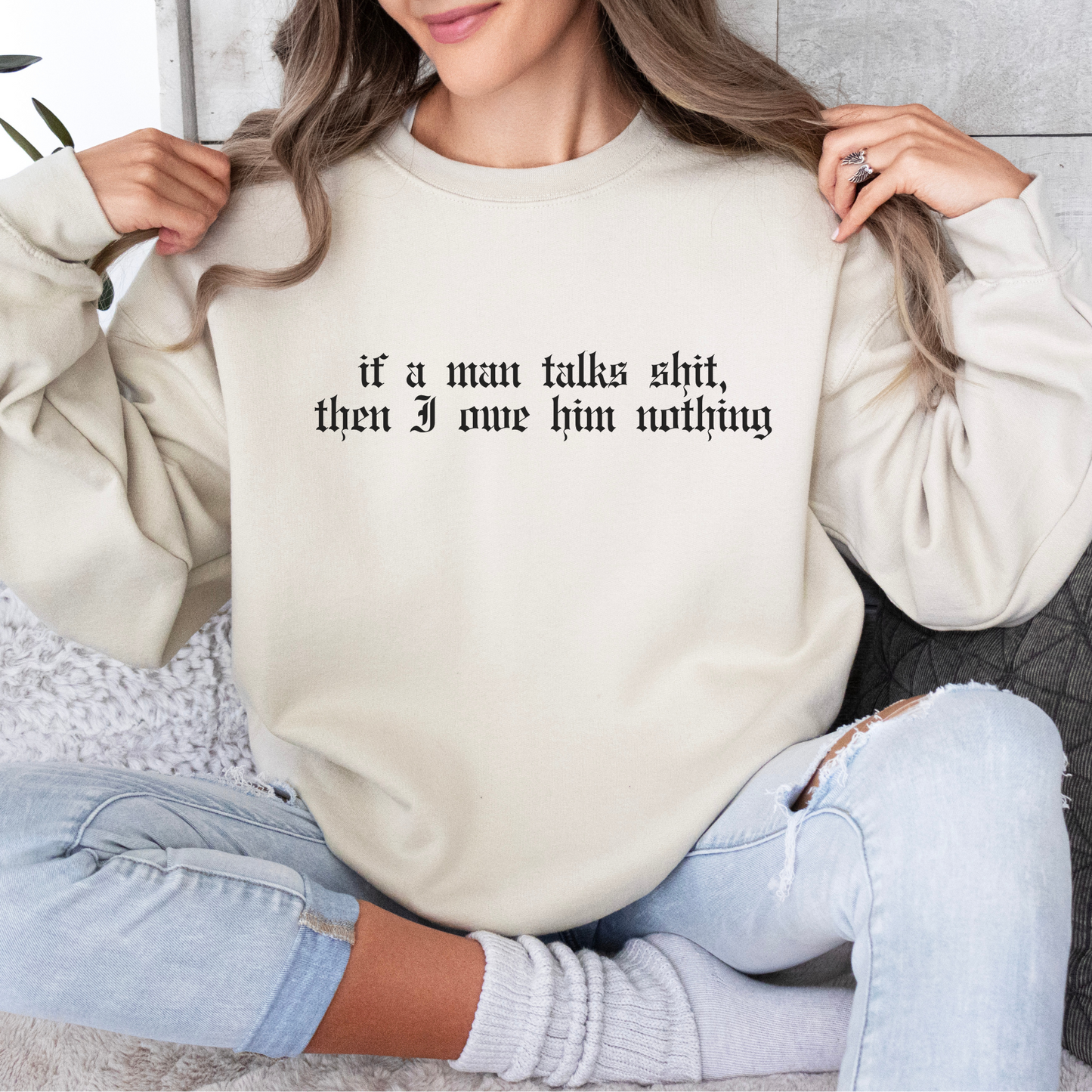 If a Man Talks Shit Taylor Swift Crewneck Sweatshirt