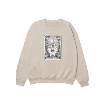 The Finger Funny Tarot Card Crewneck Sweatshirt