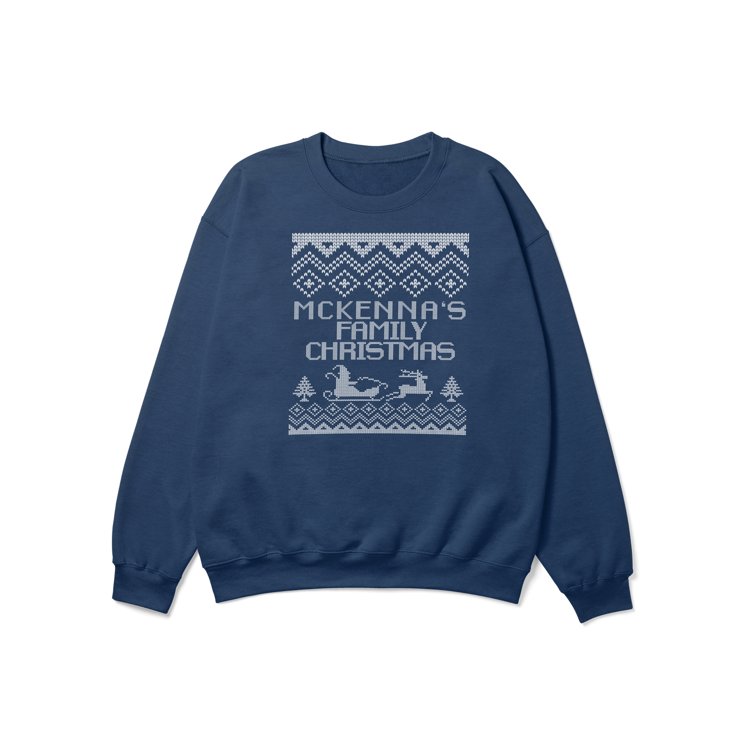 CUSTOM Family Surname Traditional Christmas Crewneck Sweatshirt