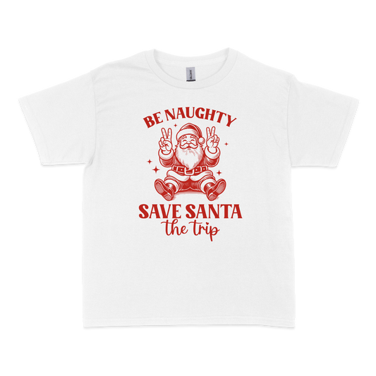 Be Naughty Santa Christmas Baby Tee