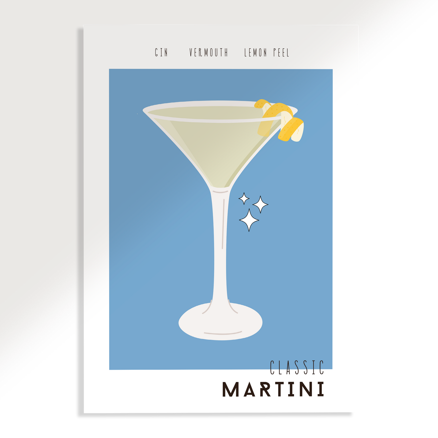 Martini Cocktail Poster