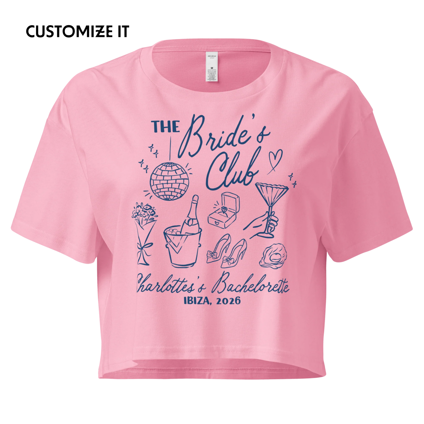 CUSTOM Bachelorette Party Trip Crop Tee