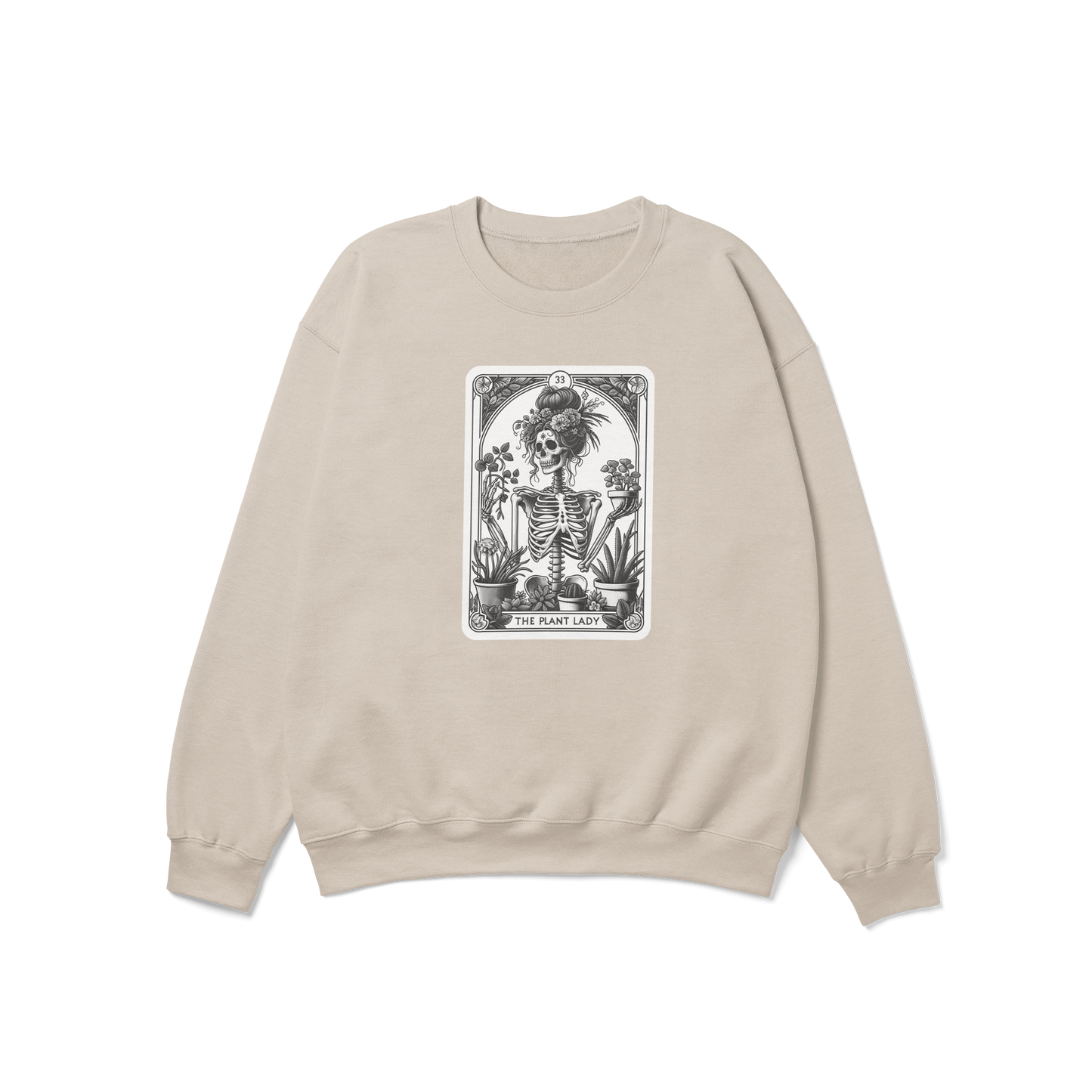 The Plant Lady Funny Tarot Card Crewneck Sweatshirt