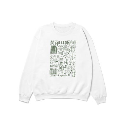 folklore Album Tracks Taylor Crewneck Sweatshirt