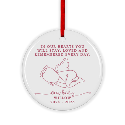 CUSTOM Baby Memorial Ceramic Christmas Ornament