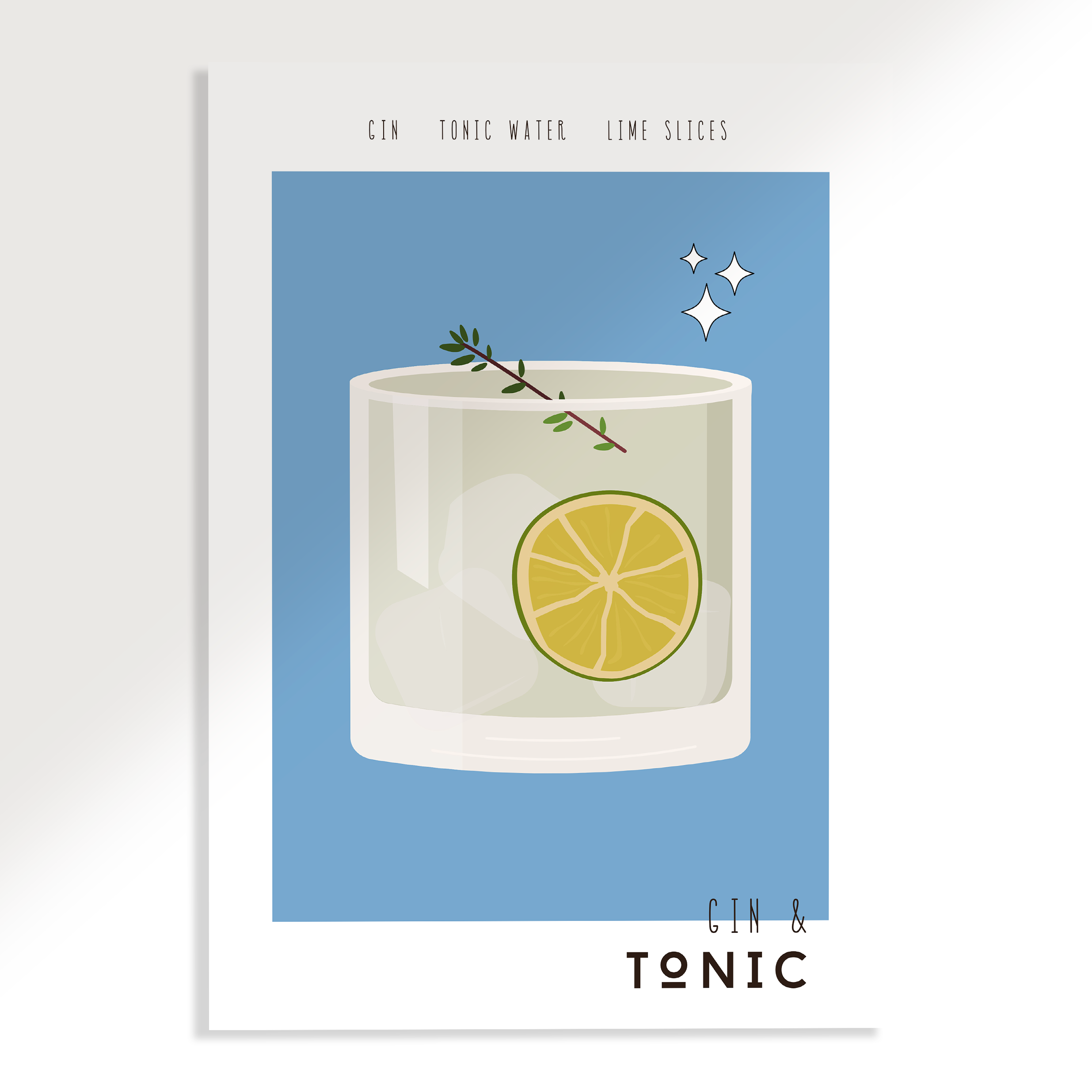 Gin & Tonic Cocktail Poster – girlgangshop