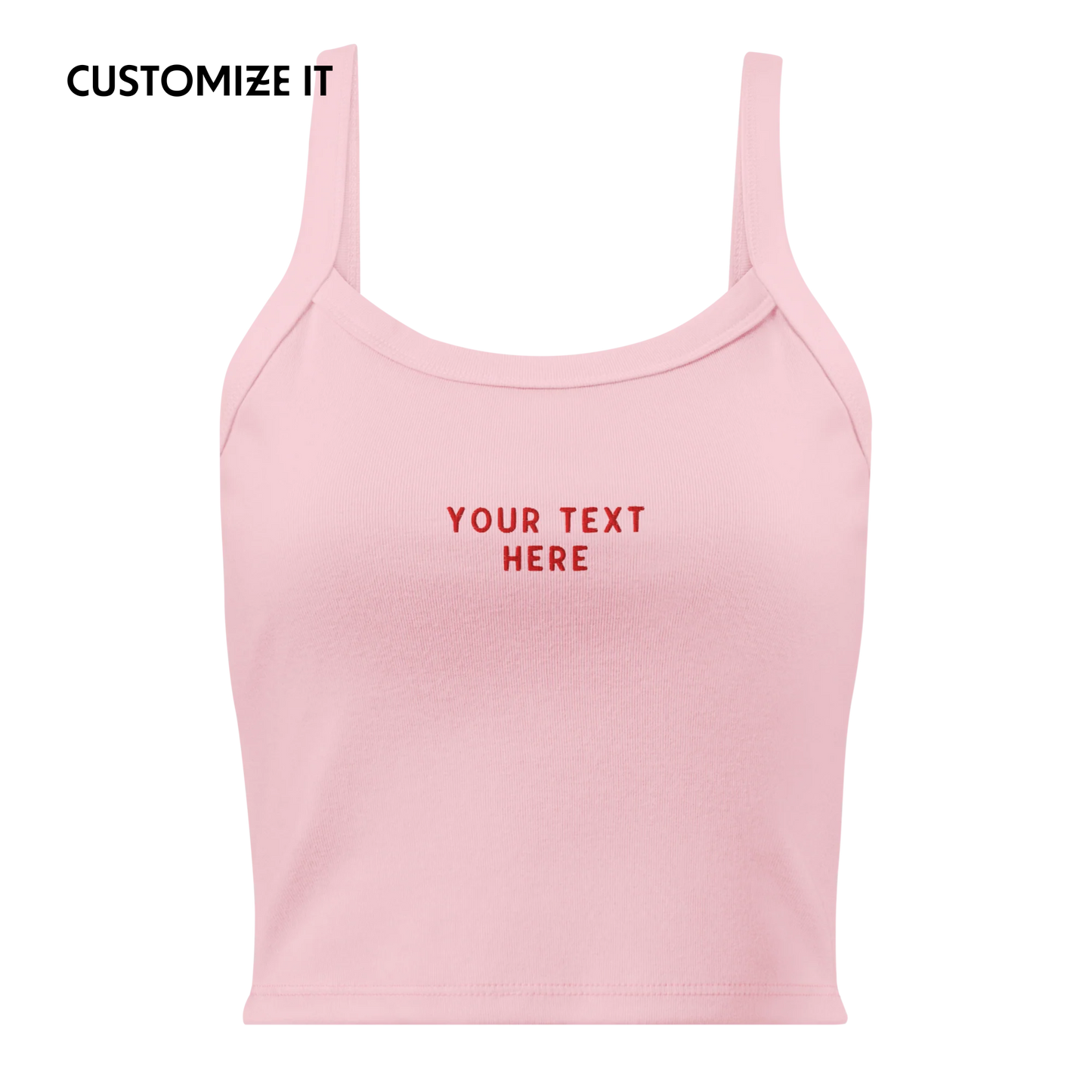 CUSTOM Your Text Rib Embroidered Tank Top