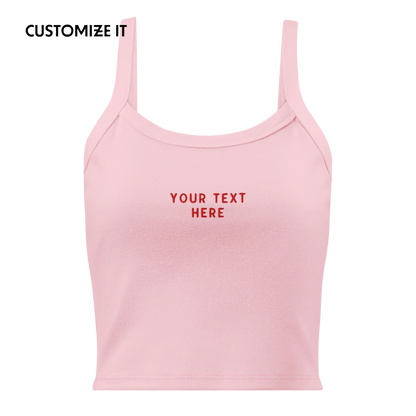 CUSTOM Your Text Rib Embroidered Tank Top