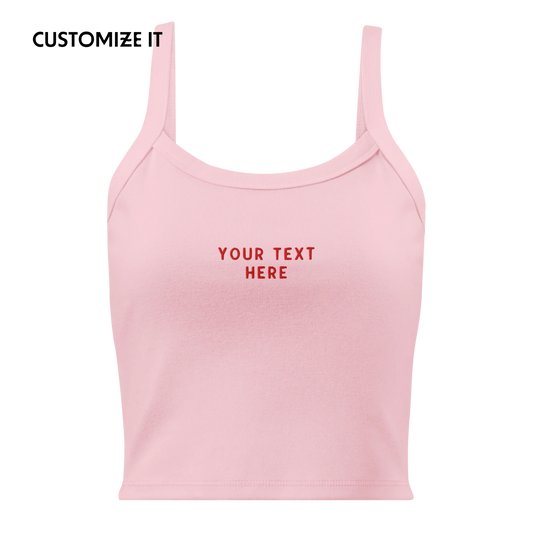 CUSTOM Your Text Rib Embroidered Tank Top