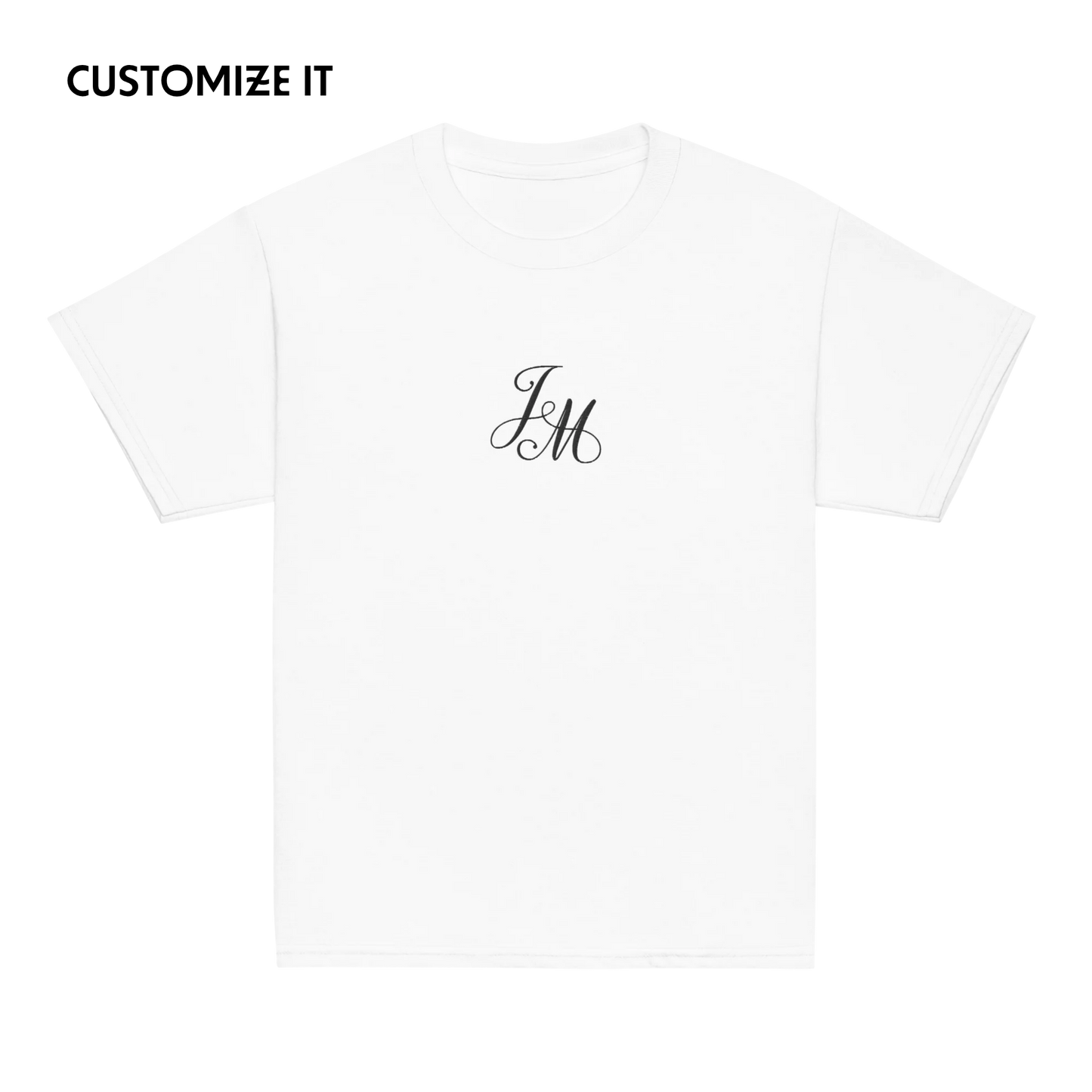 CUSTOM Monogrammed Initials Embroidered Baby Tee