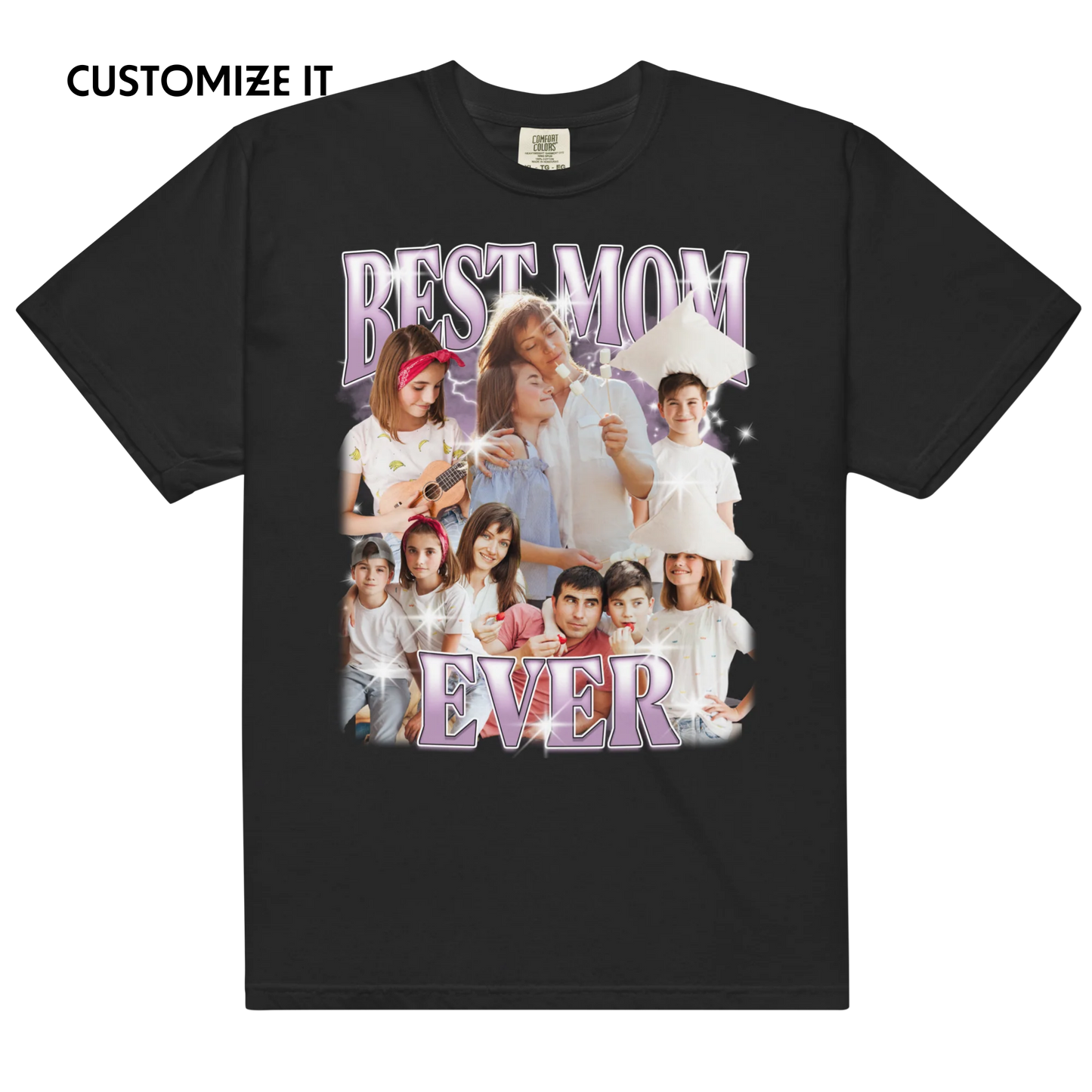 CUSTOM Best Mom Ever Photo Bootleg T-Shirt