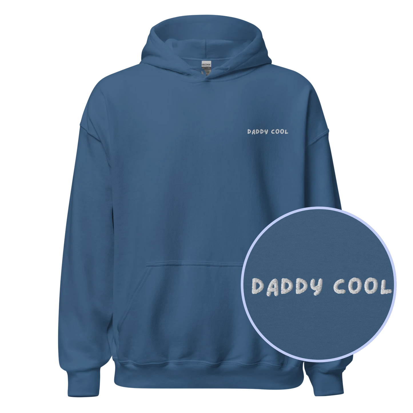 Daddy Cool Father Embroidered Hoodie