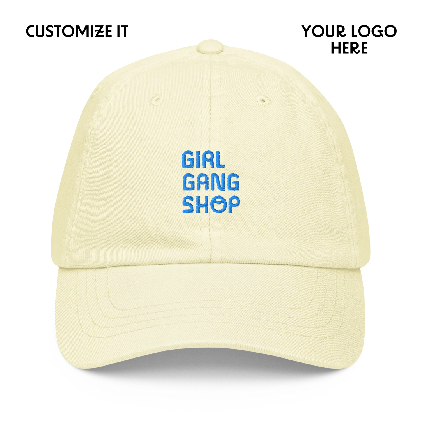 CUSTOM YOUR LOGO Embroidered Pastel Baseball Cap