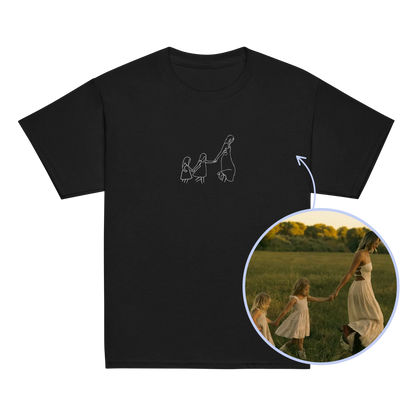 CUSTOM Embroidered Photo Portrait Baby Tee