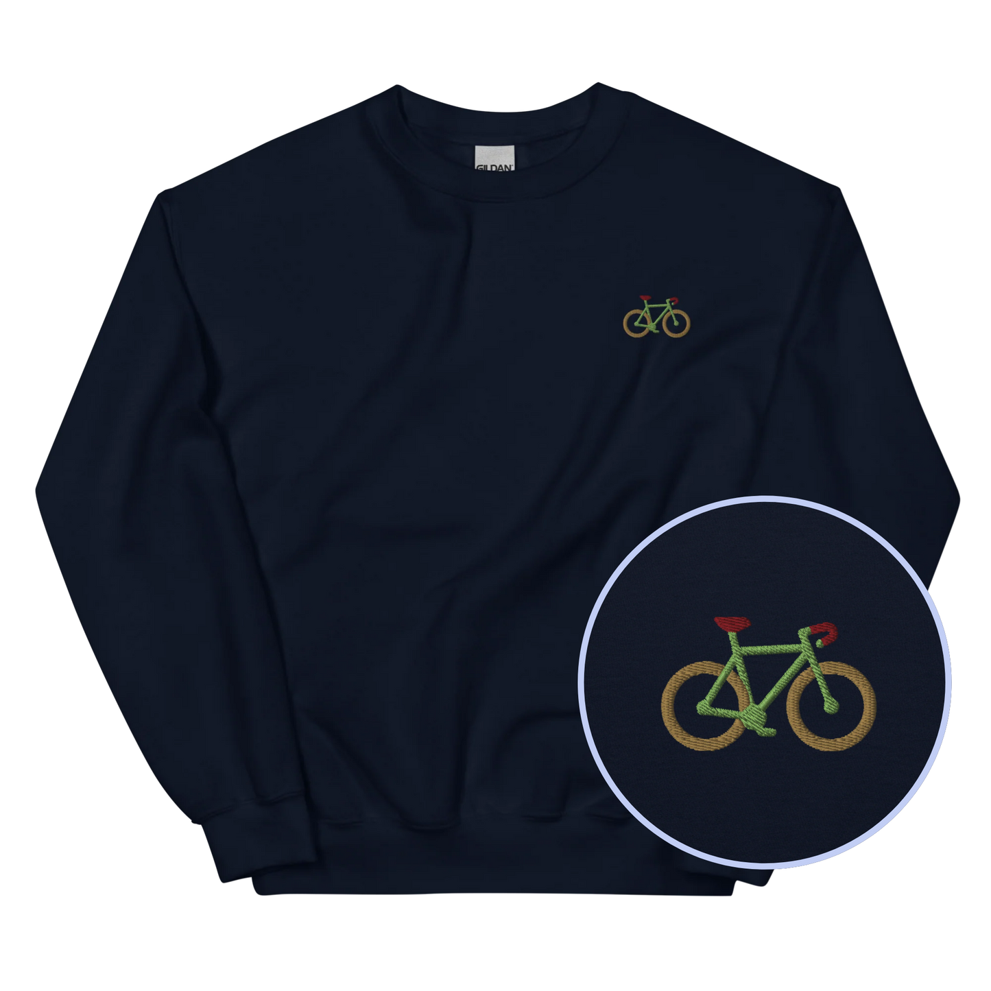 Bicycle Cyclist Embroidered Sweatshirt