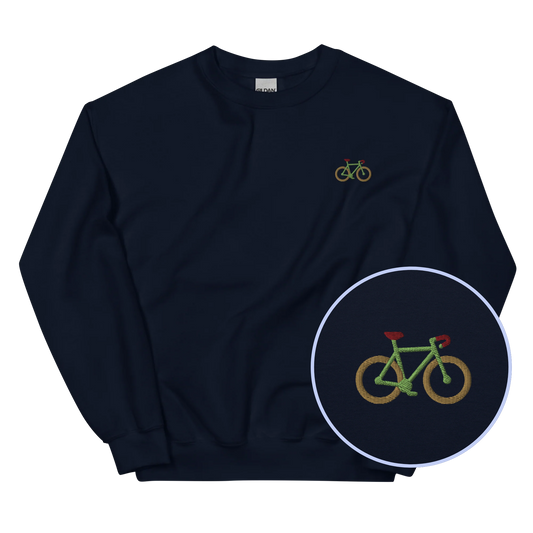 Bicycle Cyclist Embroidered Sweatshirt