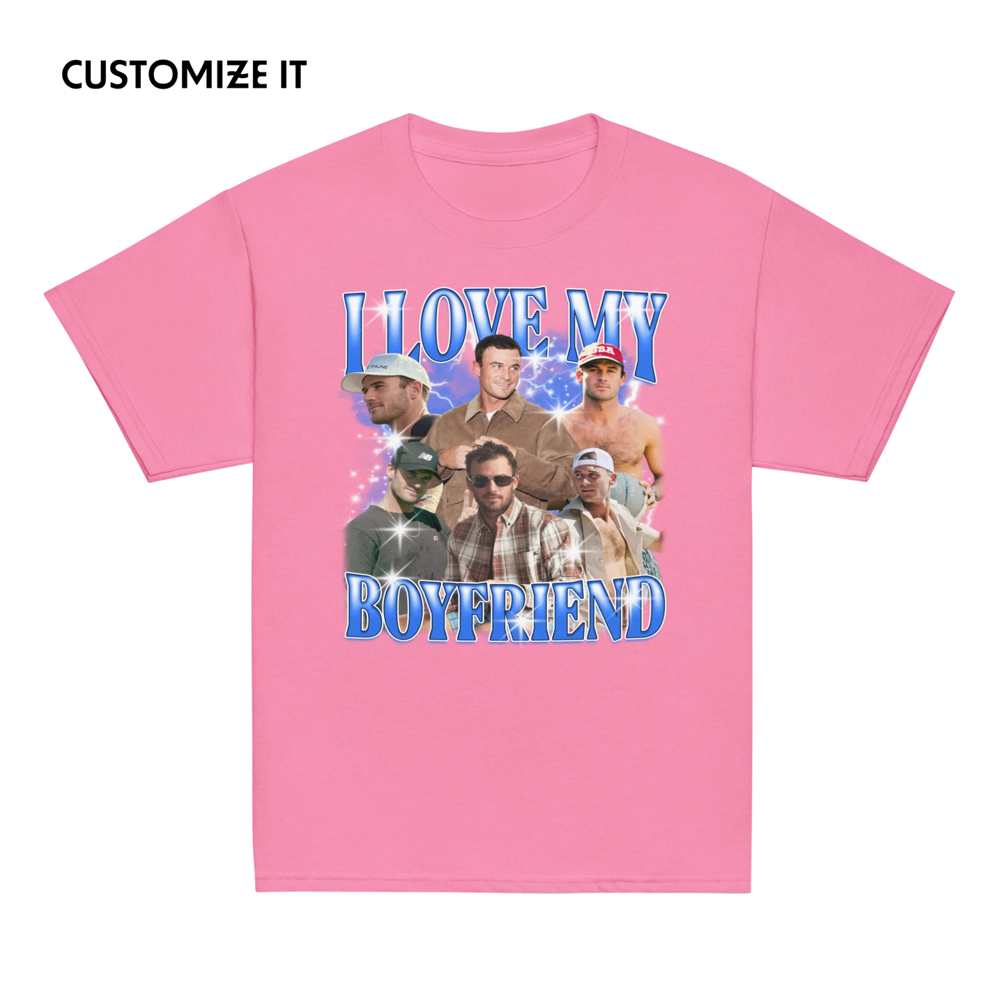 CUSTOM I Love My Boyfriend Photo Bootleg Baby Tee