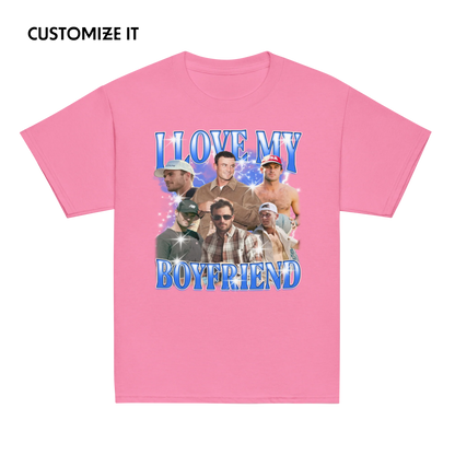 CUSTOM I Love My Boyfriend Photo Bootleg Baby Tee
