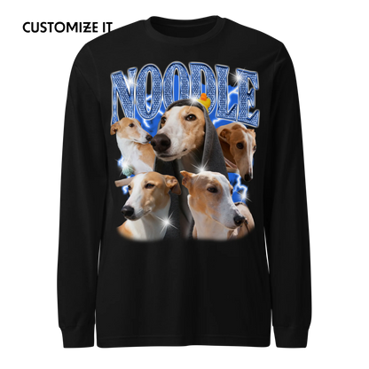 CUSTOM Create Your Own Custom Bling Pet Bootleg Sleeve Tee T-Shirt